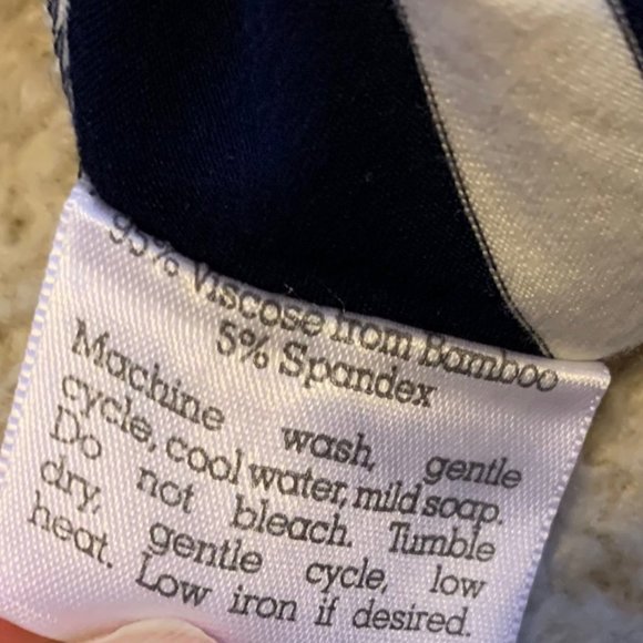 Yala Navy and White Striped High Low Scoop Neck Dress Size S - Picture 10 of 13